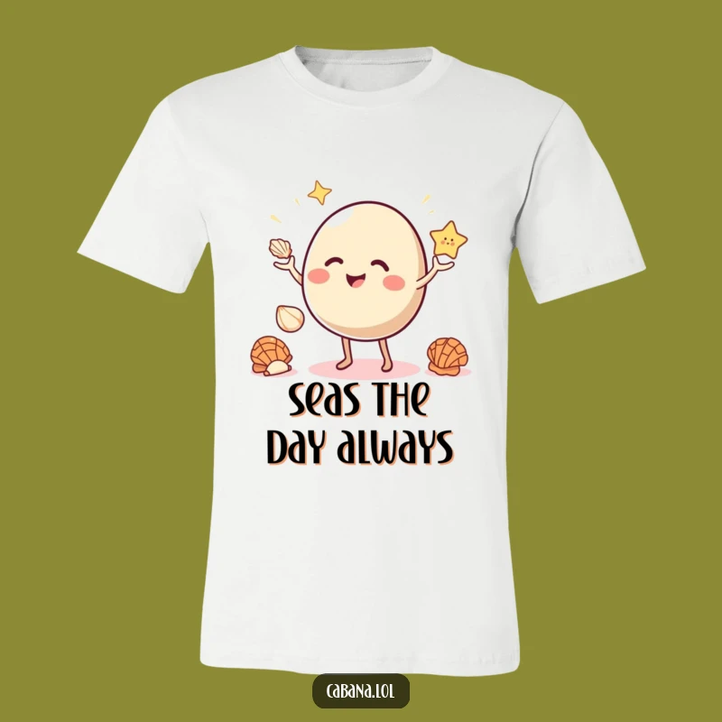 Funny Bouncy Juggler T-Shirt: Seashells Balance Tee - Perfect Humorous Gift
