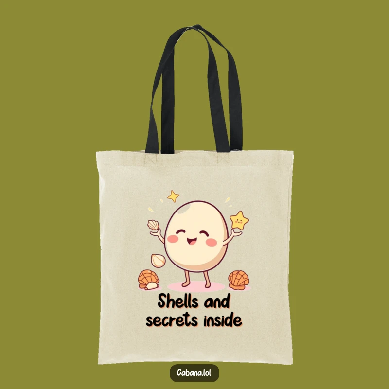 Funny Bouncy Juggler Tote Bag: Seashells Balance Carryall - Gift Idea